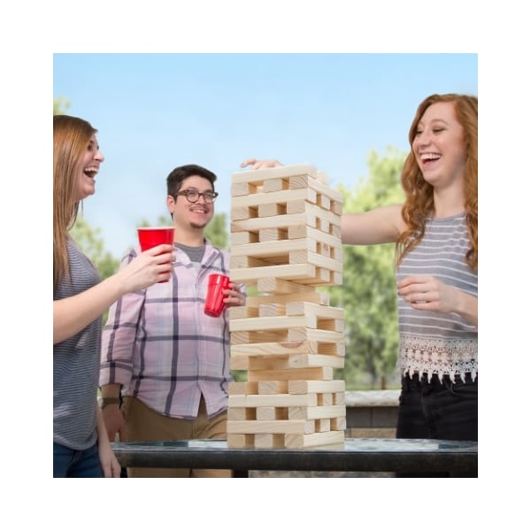 Toy Time Nontraditional Giant Wooden Blocks Tower Stacking Game, Outdoor Yard, for Adults, Kids 906304YJD - main
